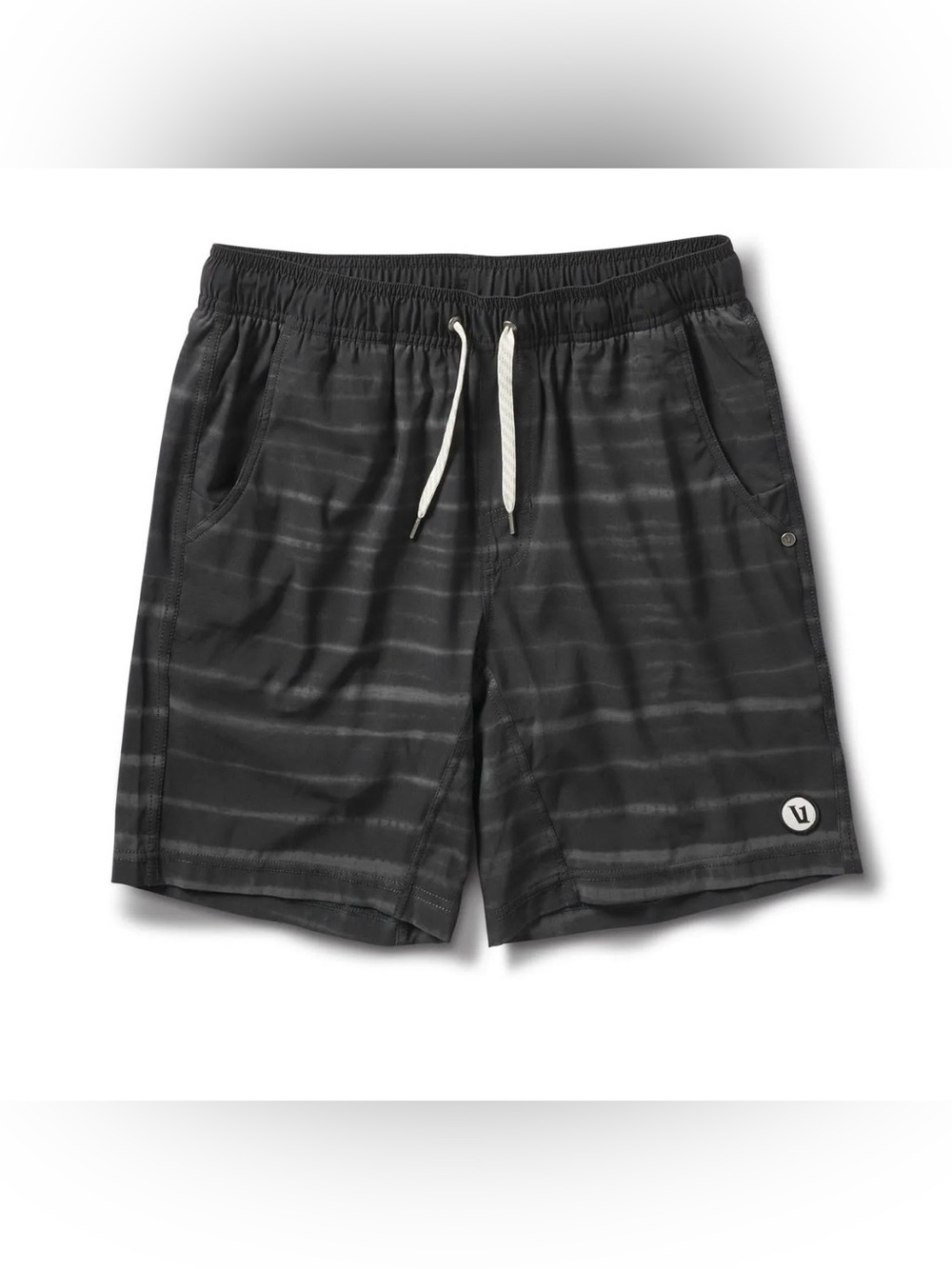 VUORI | MEN'S KORE 7" SHORTS LARGE IN BLACKSTRIPES LINED ATHLETIC